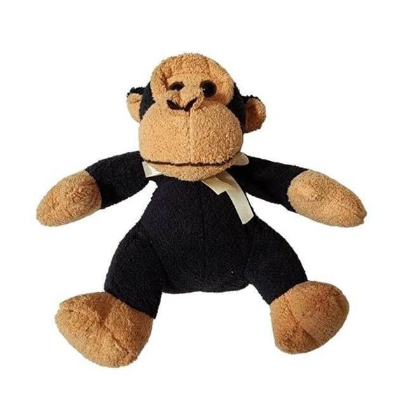 Kellytoy Girls Black Smiling Monkey Stuffed Animal - Picture 1 of 4